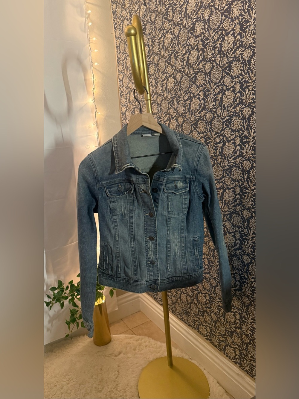 Vintage Y2K Rubbish Distressed Denim Jacket L